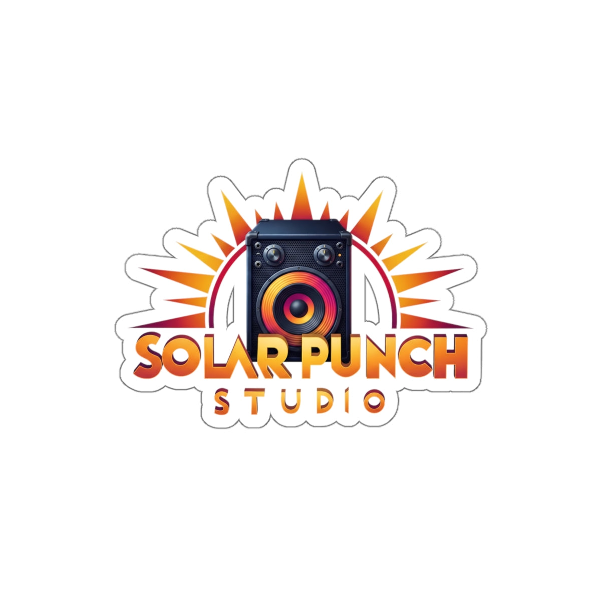 SOLAR PUNCH (White) | Die-Cut Stickers