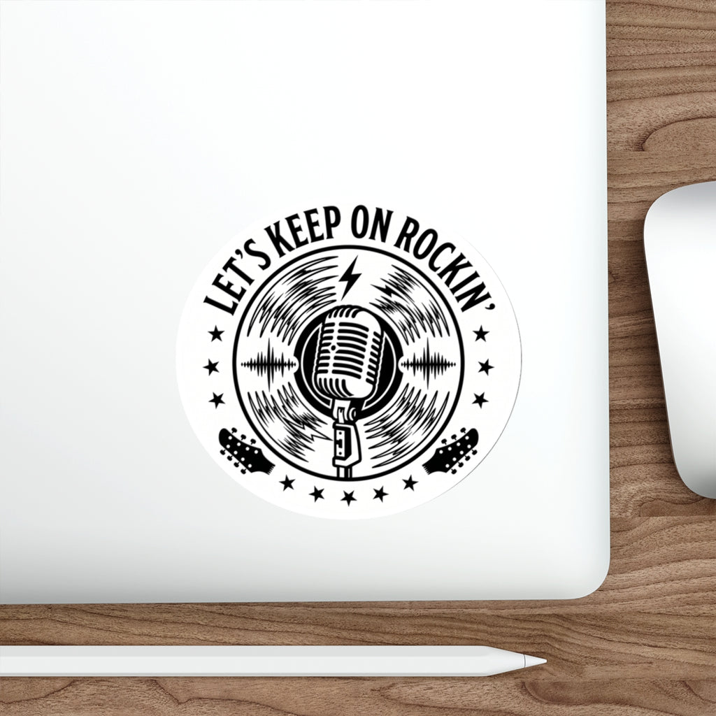 ROCKIN' (White) | Die-Cut Stickers