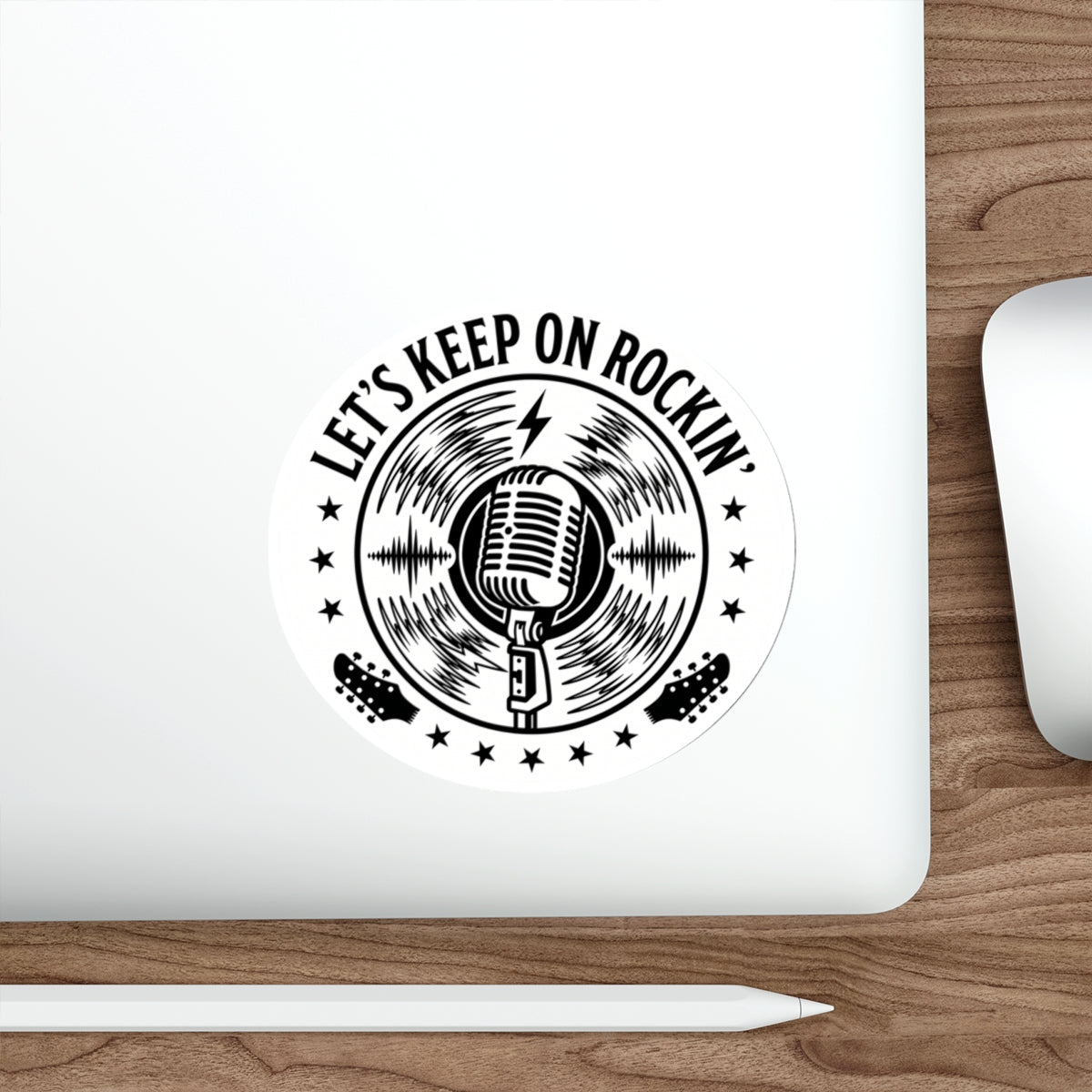 ROCKIN' (White) | Die-Cut Stickers