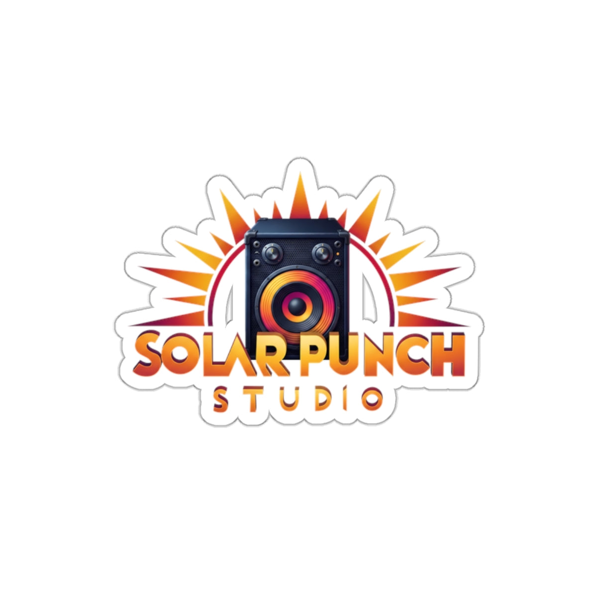 SOLAR PUNCH (White) | Die-Cut Stickers