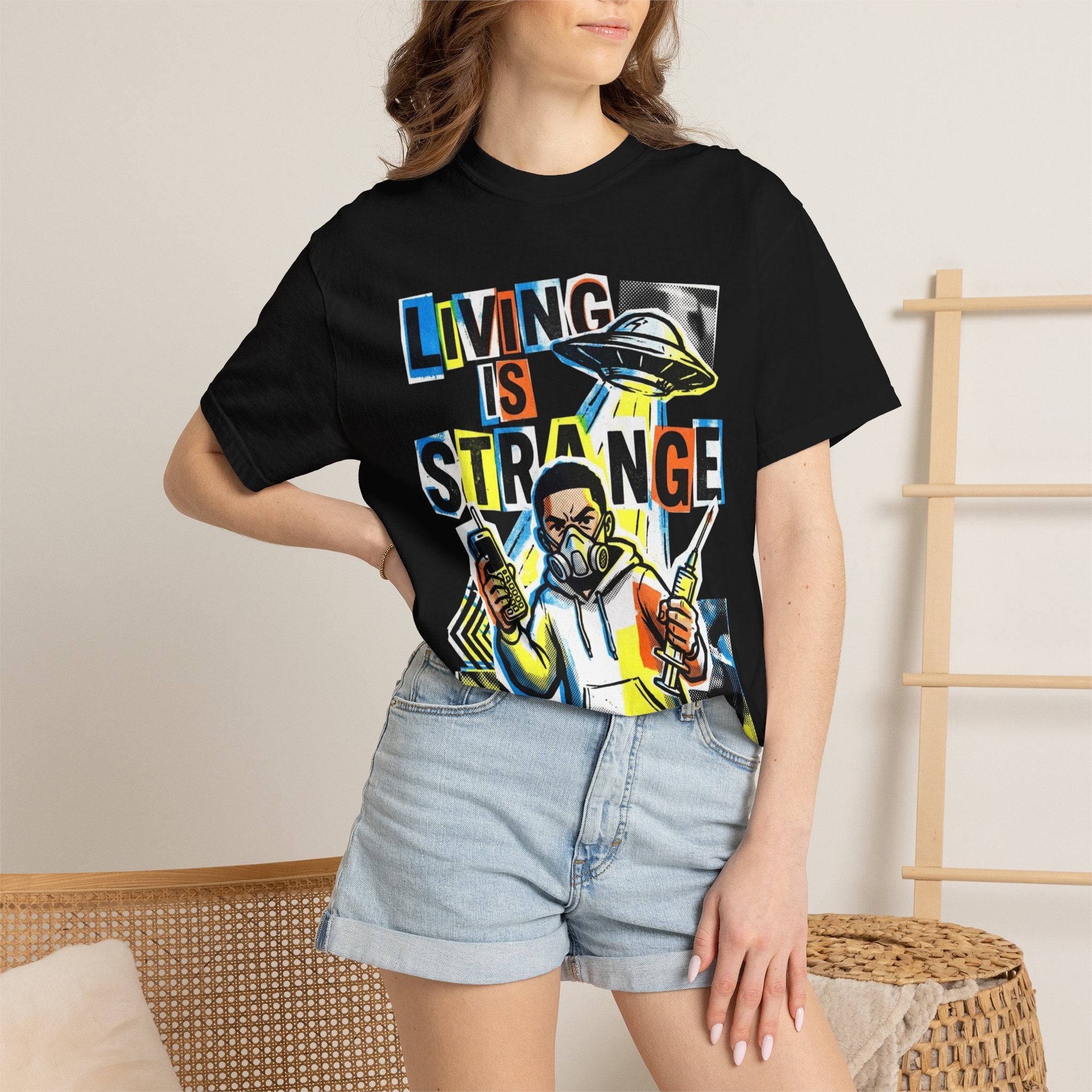 LIVING IS STRANGE | Unisex Garment-Dyed T-shirt