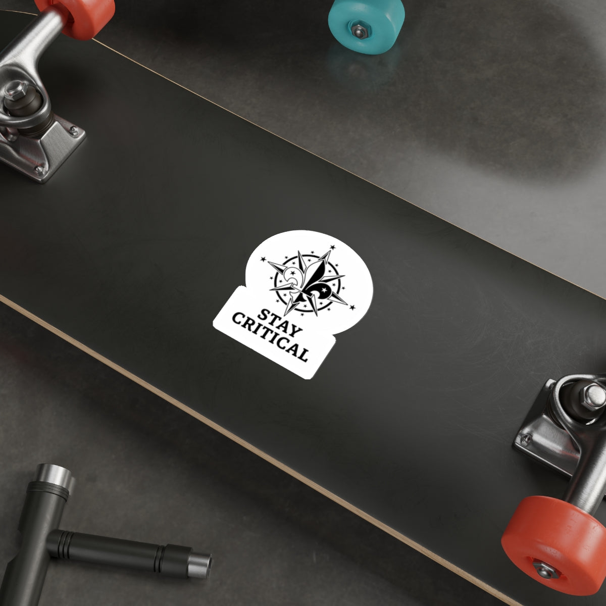 STAY CRITICAL (White) | Die-Cut Stickers