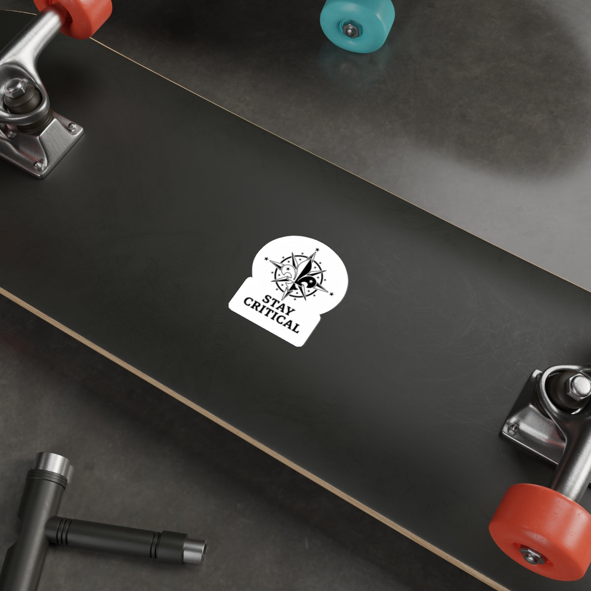 STAY CRITICAL (White) | Die-Cut Stickers