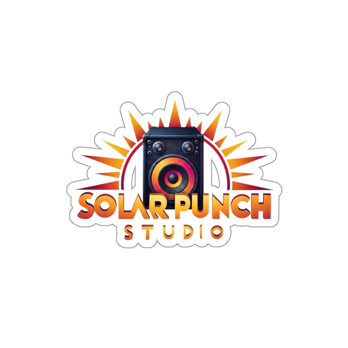 SOLAR PUNCH (White) | Die-Cut Stickers