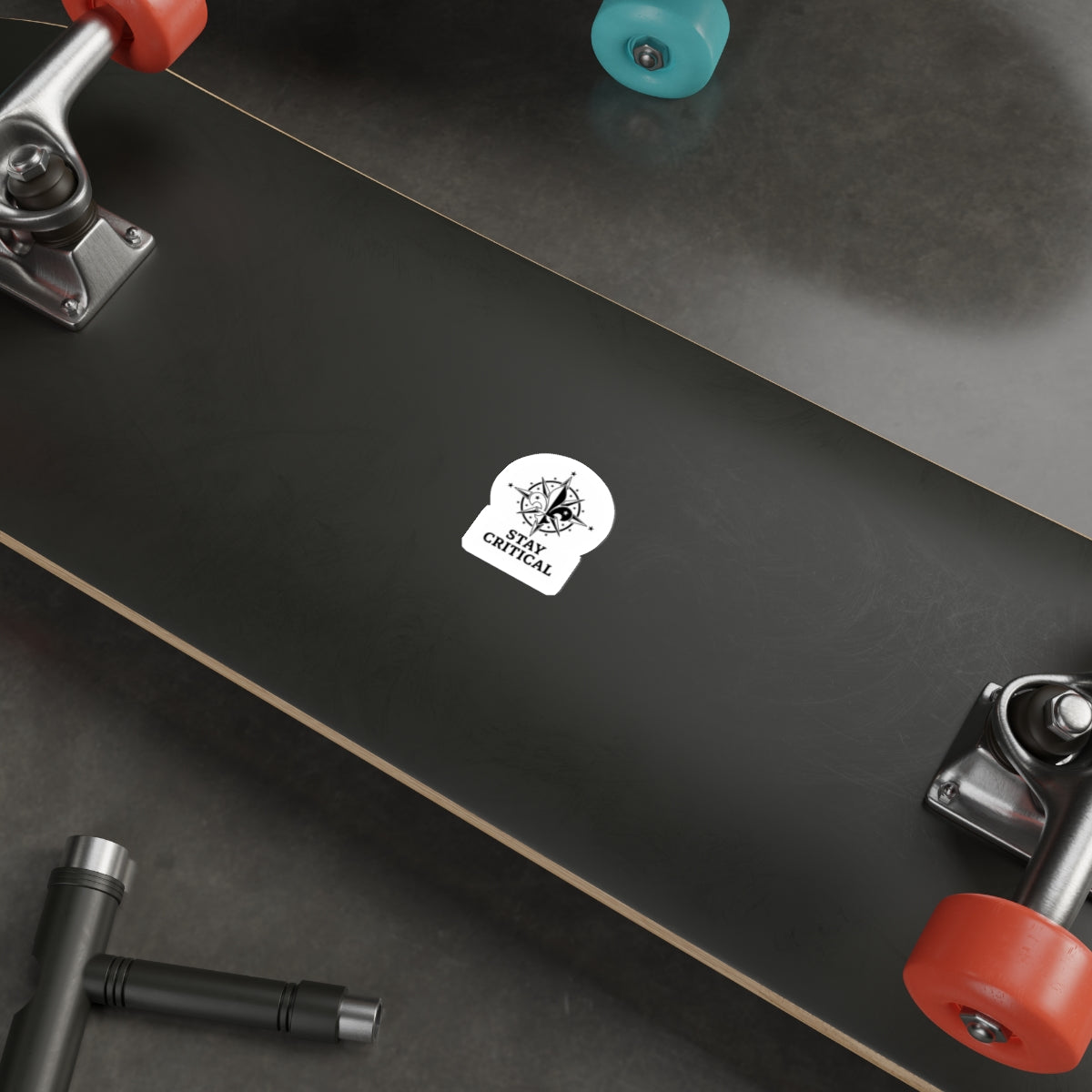 STAY CRITICAL (White) | Die-Cut Stickers