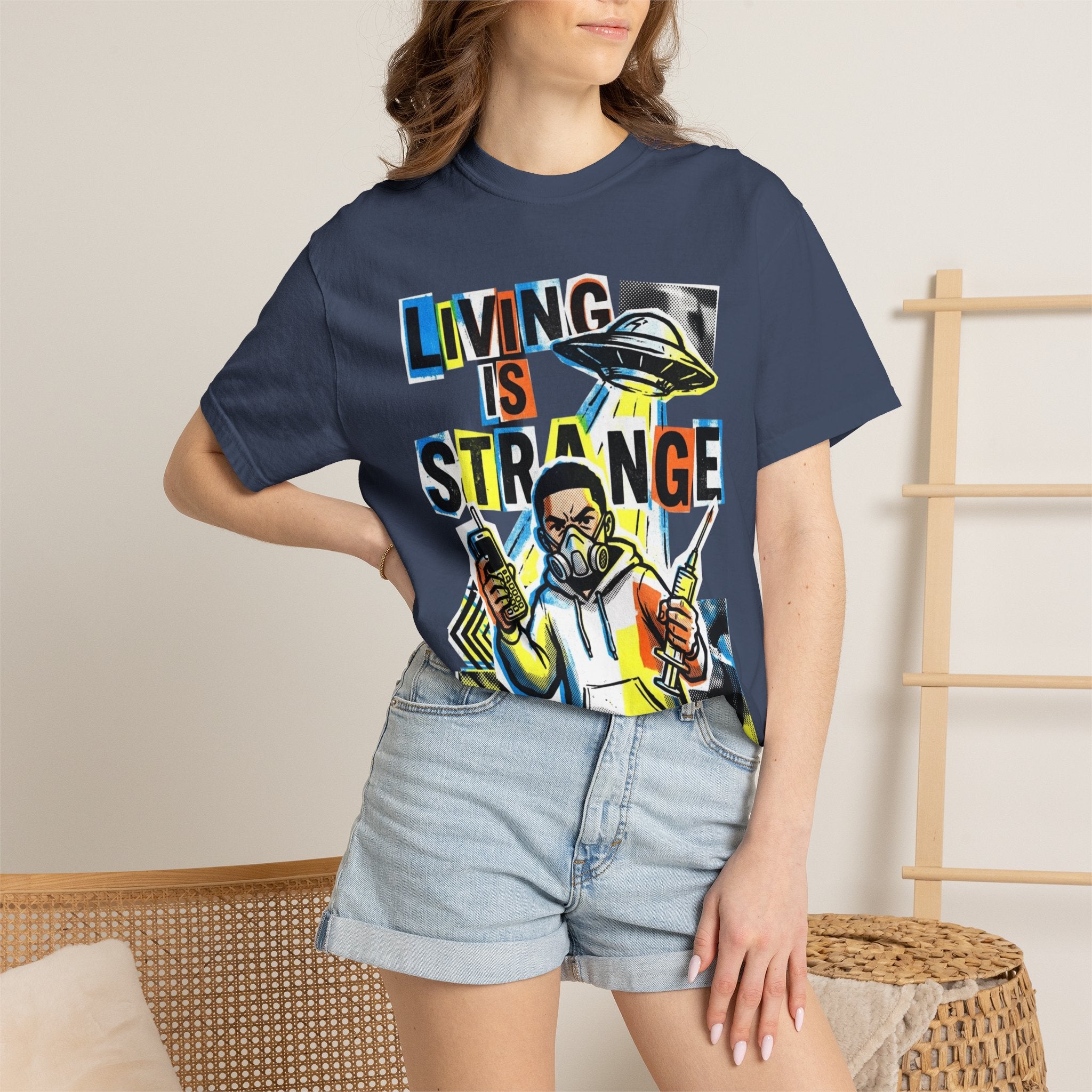LIVING IS STRANGE | Unisex Garment-Dyed T-shirt