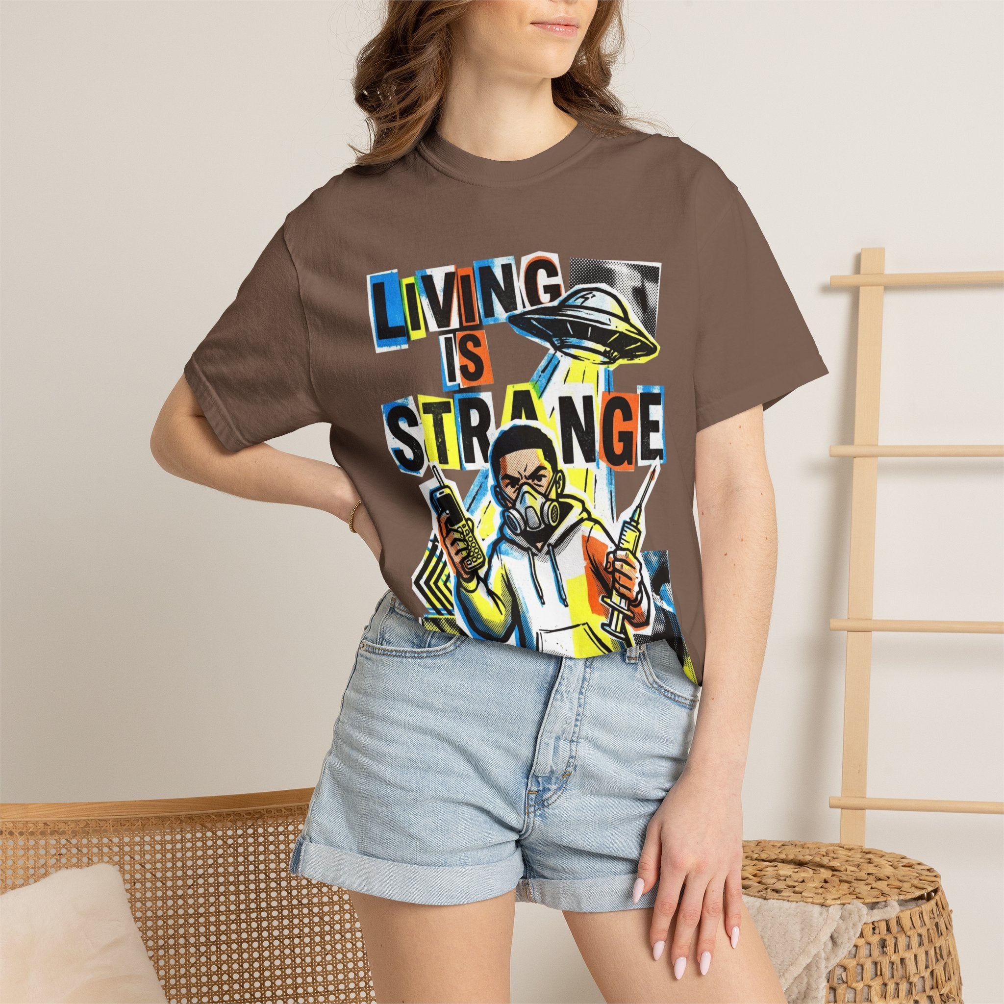 LIVING IS STRANGE | Unisex Garment-Dyed T-shirt