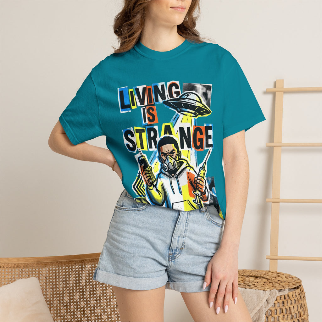 LIVING IS STRANGE | Unisex Garment-Dyed T-shirt