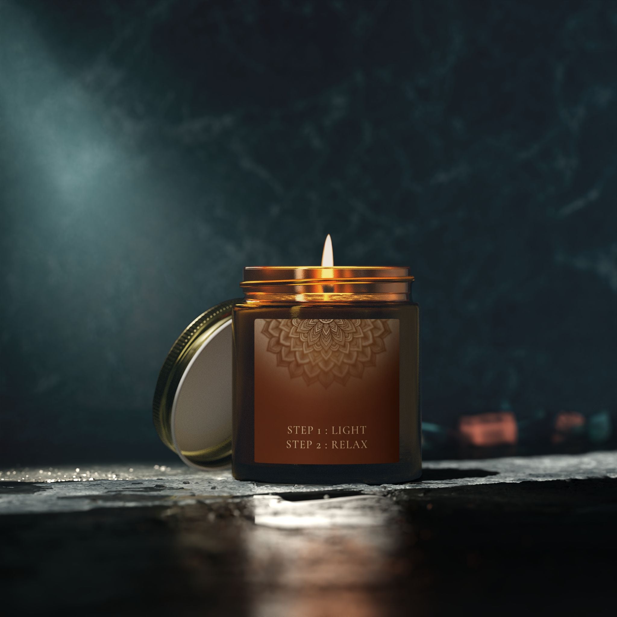 RELAX | Scented Candles, Coconut Apricot Wax (4oz, 9oz)
