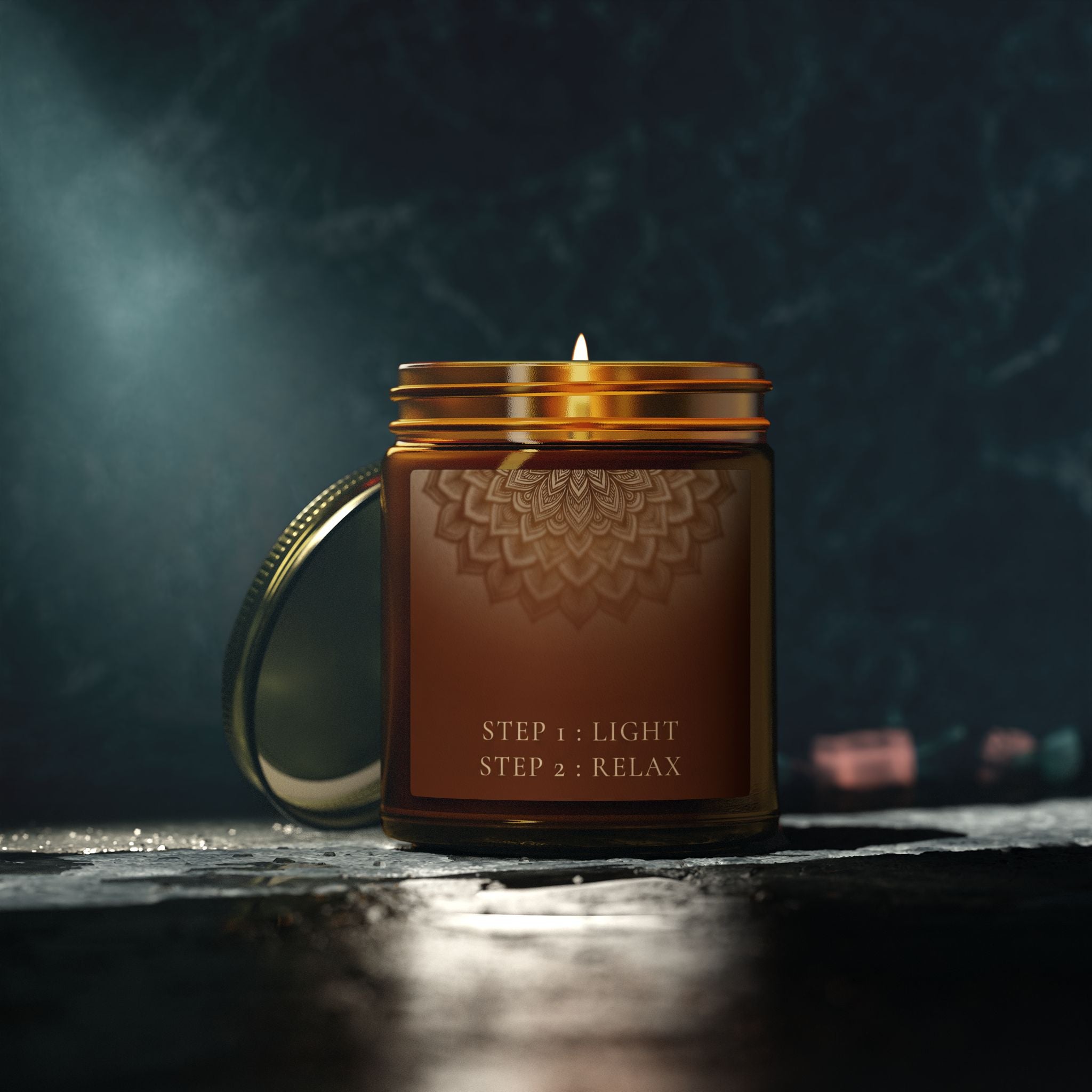 RELAX | Scented Candles, Coconut Apricot Wax (4oz, 9oz)