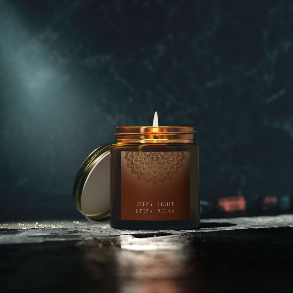 RELAX | Scented Candles, Coconut Apricot Wax (4oz, 9oz)