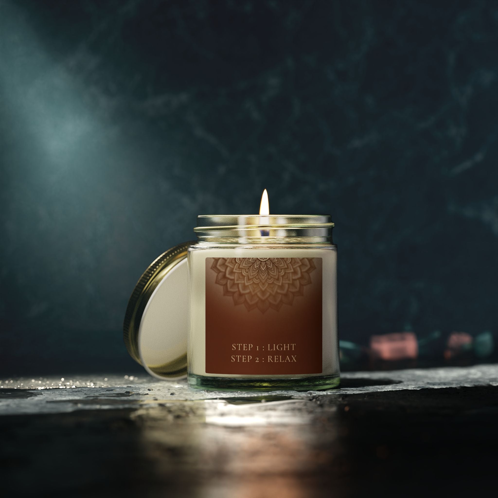 RELAX | Scented Candles, Coconut Apricot Wax (4oz, 9oz)