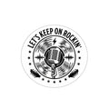 ROCKIN' (White) | Die-Cut Stickers