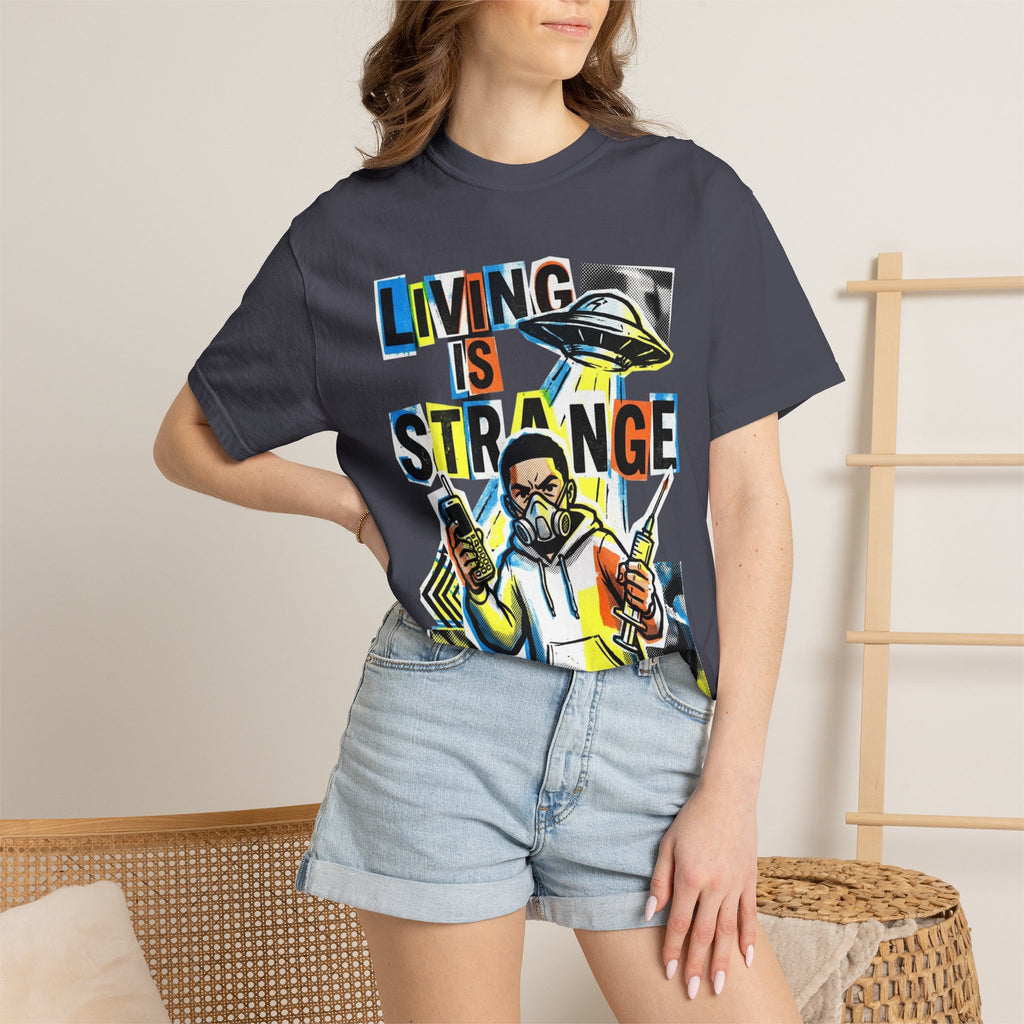 LIVING IS STRANGE | Unisex Garment-Dyed T-shirt