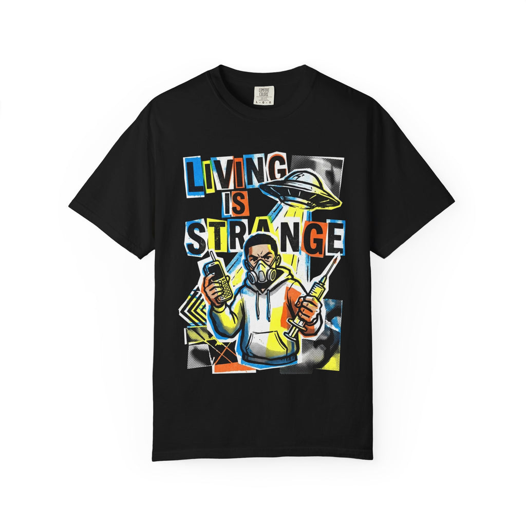LIVING IS STRANGE | Unisex Garment-Dyed T-shirt