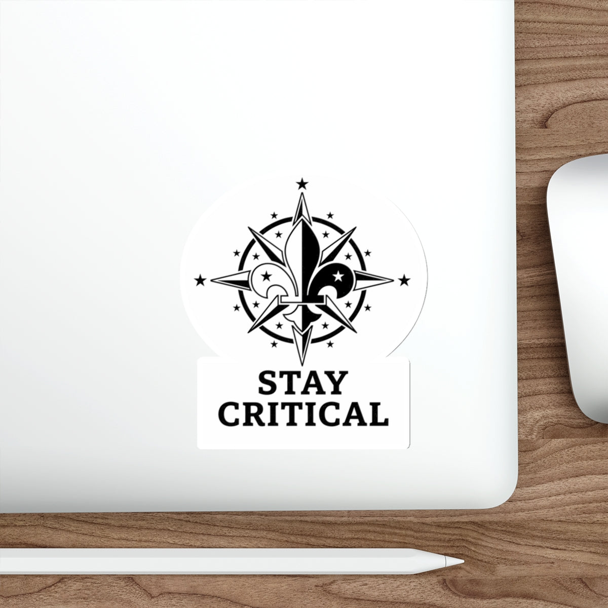 STAY CRITICAL (White) | Die-Cut Stickers
