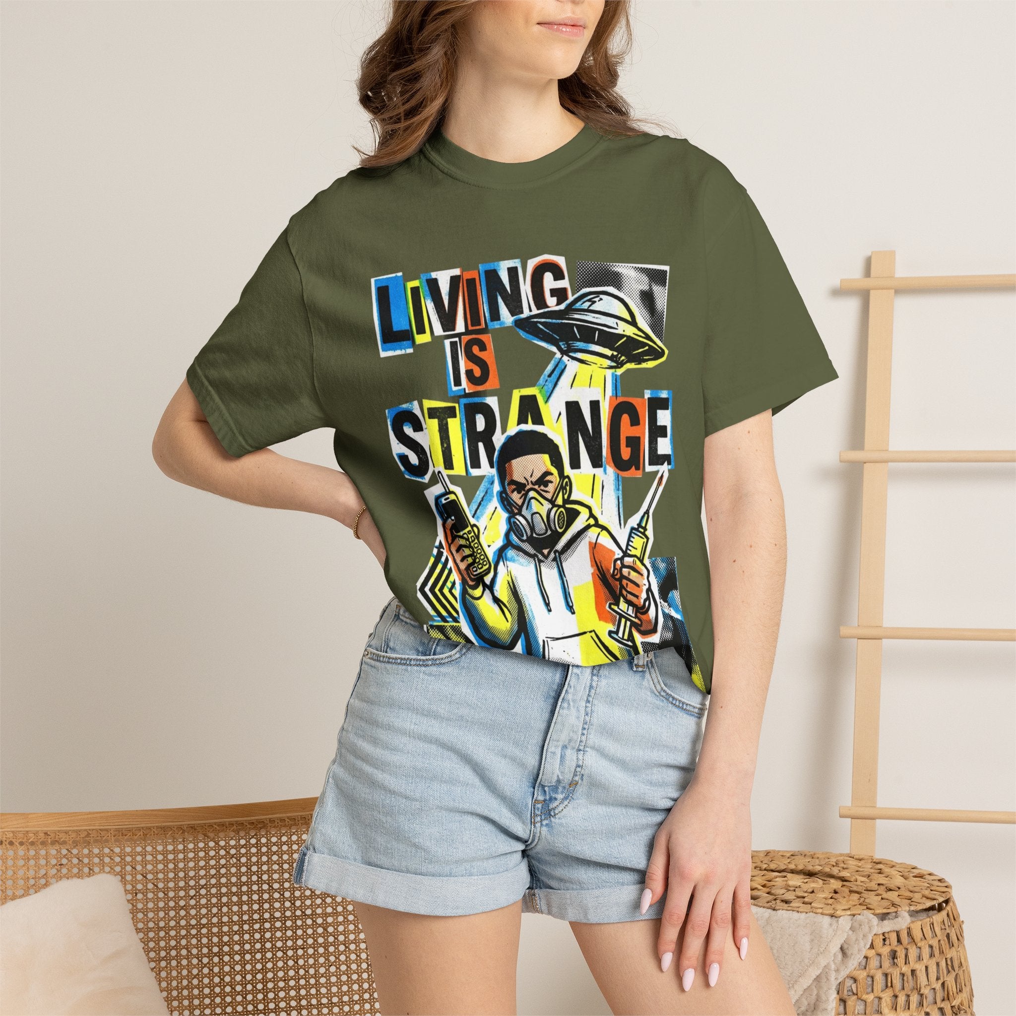 LIVING IS STRANGE | Unisex Garment-Dyed T-shirt