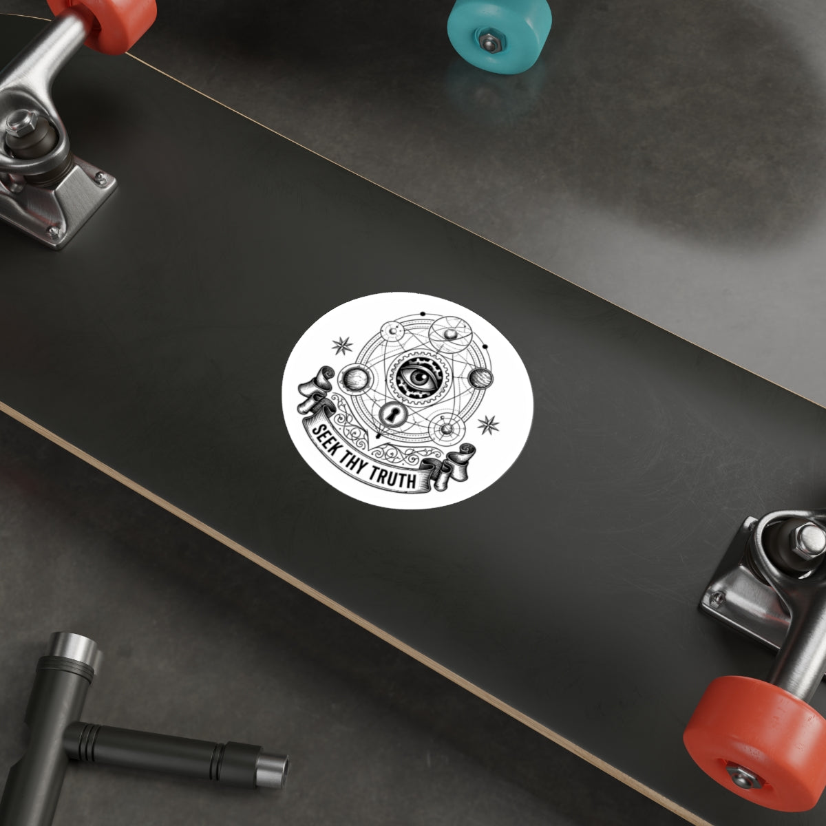 SEEK THY TRUTH (White) | Die-Cut Stickers