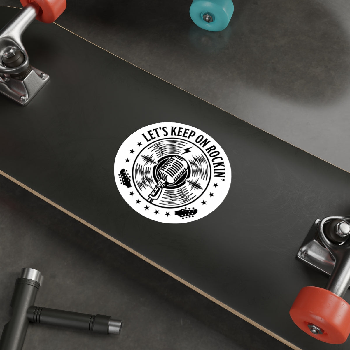 ROCKIN' (White) | Die-Cut Stickers