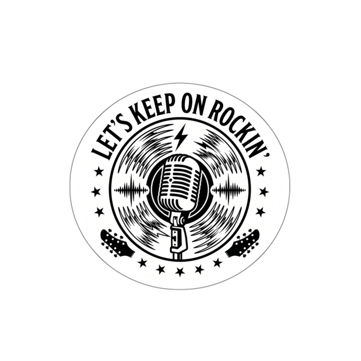ROCKIN' (White) | Die-Cut Stickers
