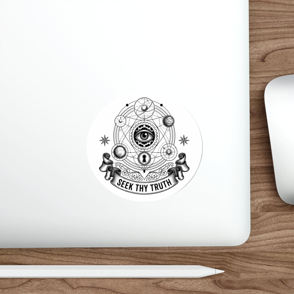 SEEK THY TRUTH (White) | Die-Cut Stickers