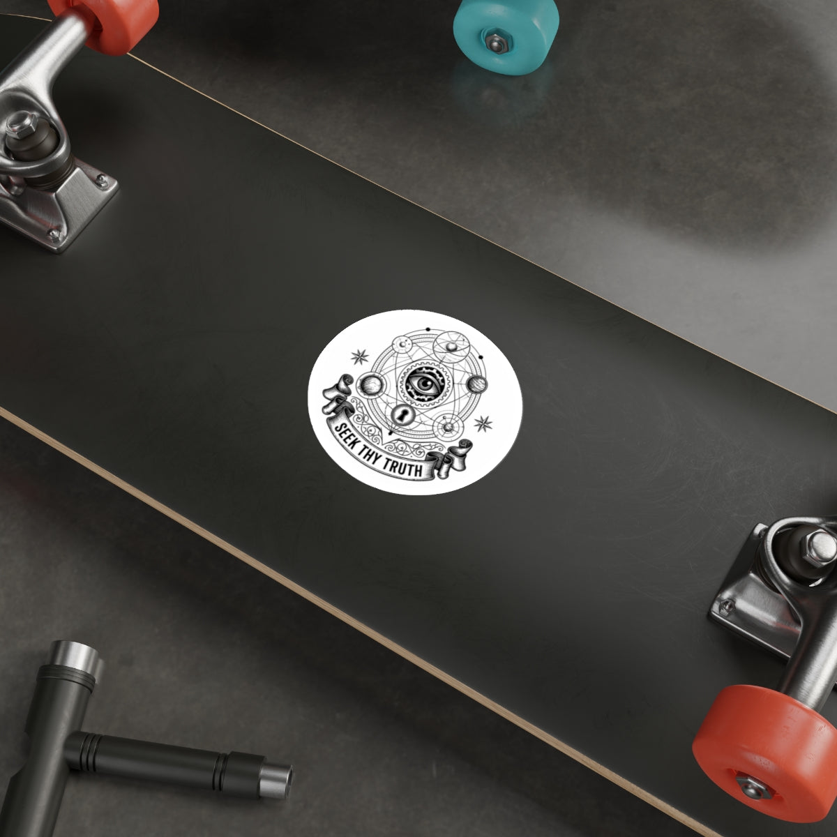 SEEK THY TRUTH (White) | Die-Cut Stickers