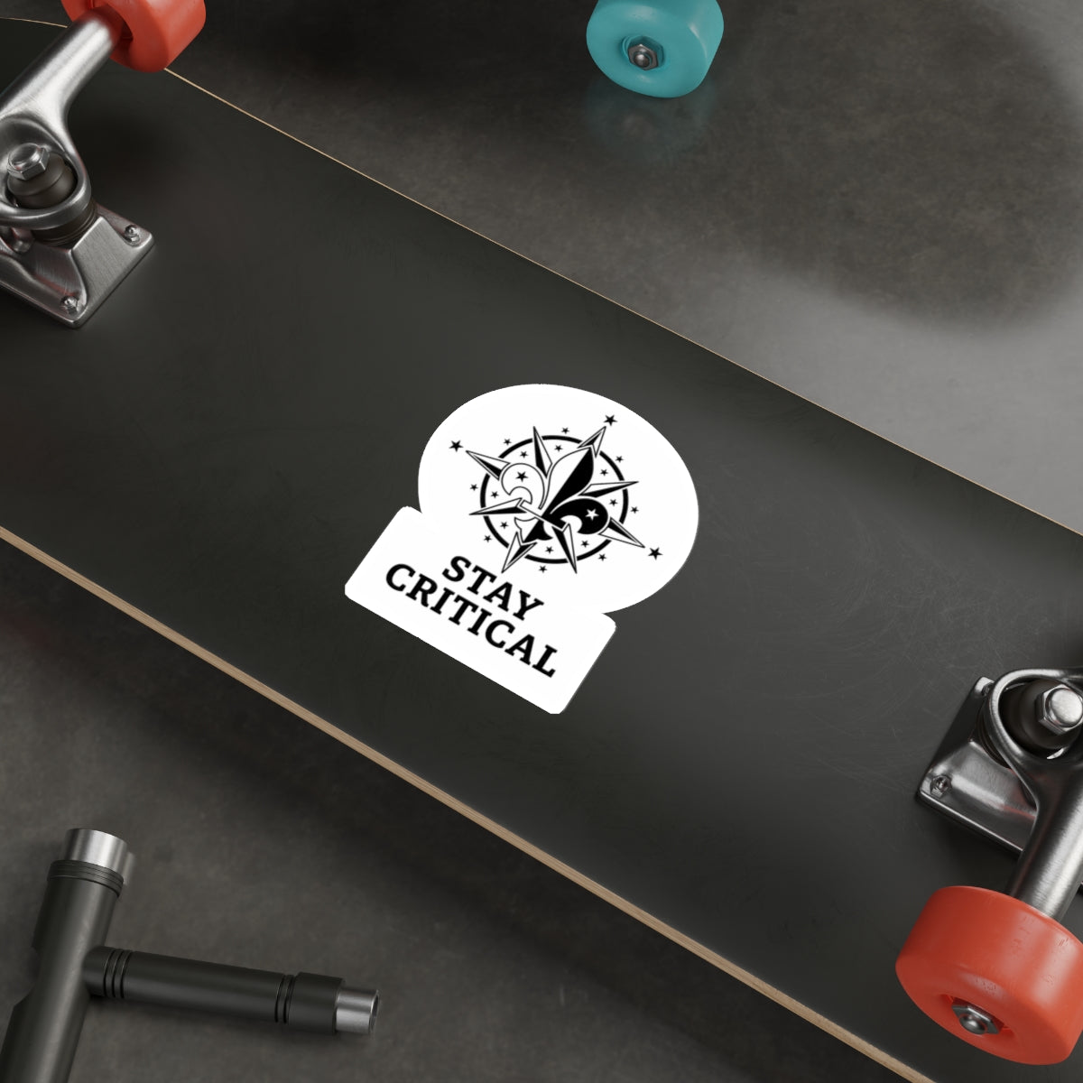 STAY CRITICAL (White) | Die-Cut Stickers