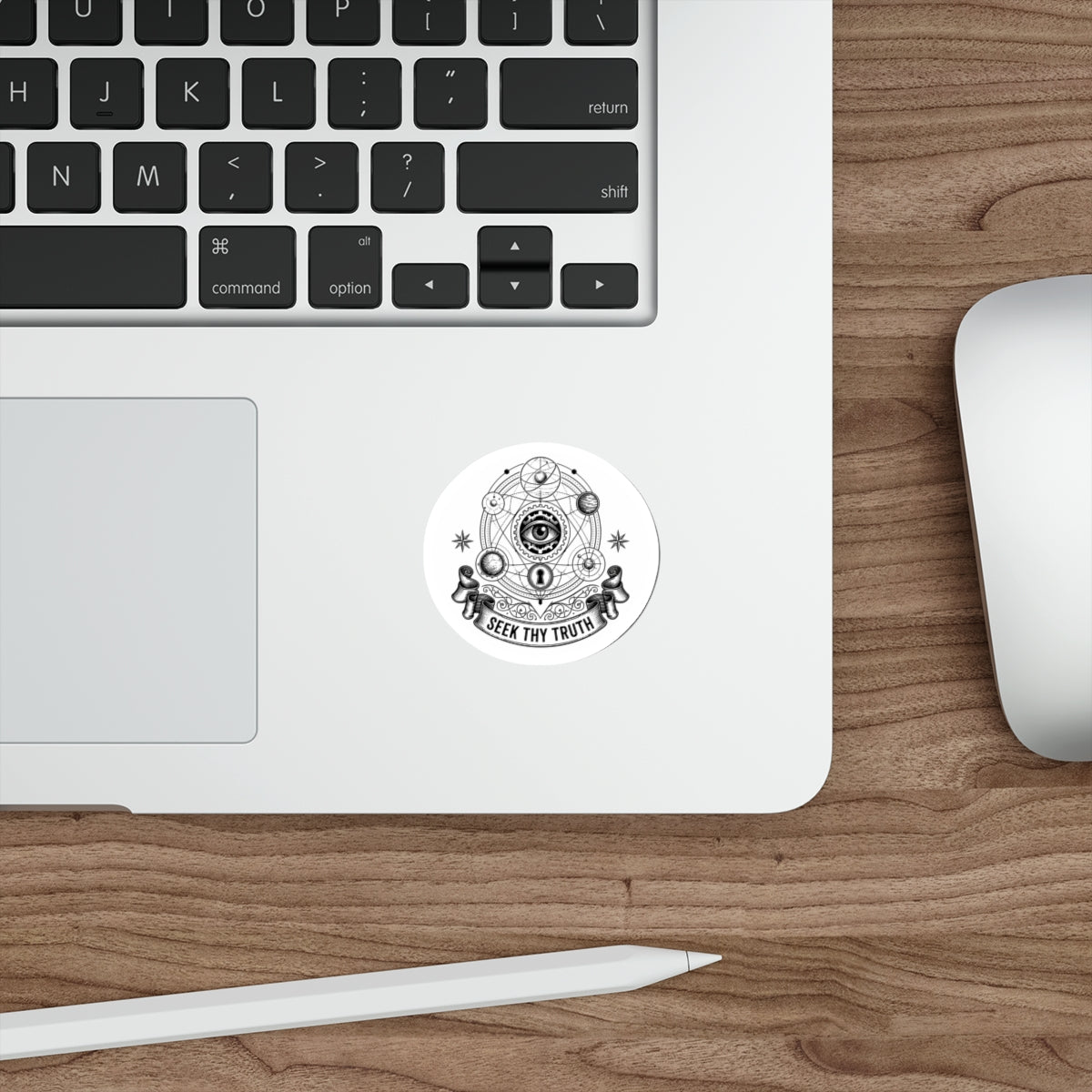 SEEK THY TRUTH (White) | Die-Cut Stickers