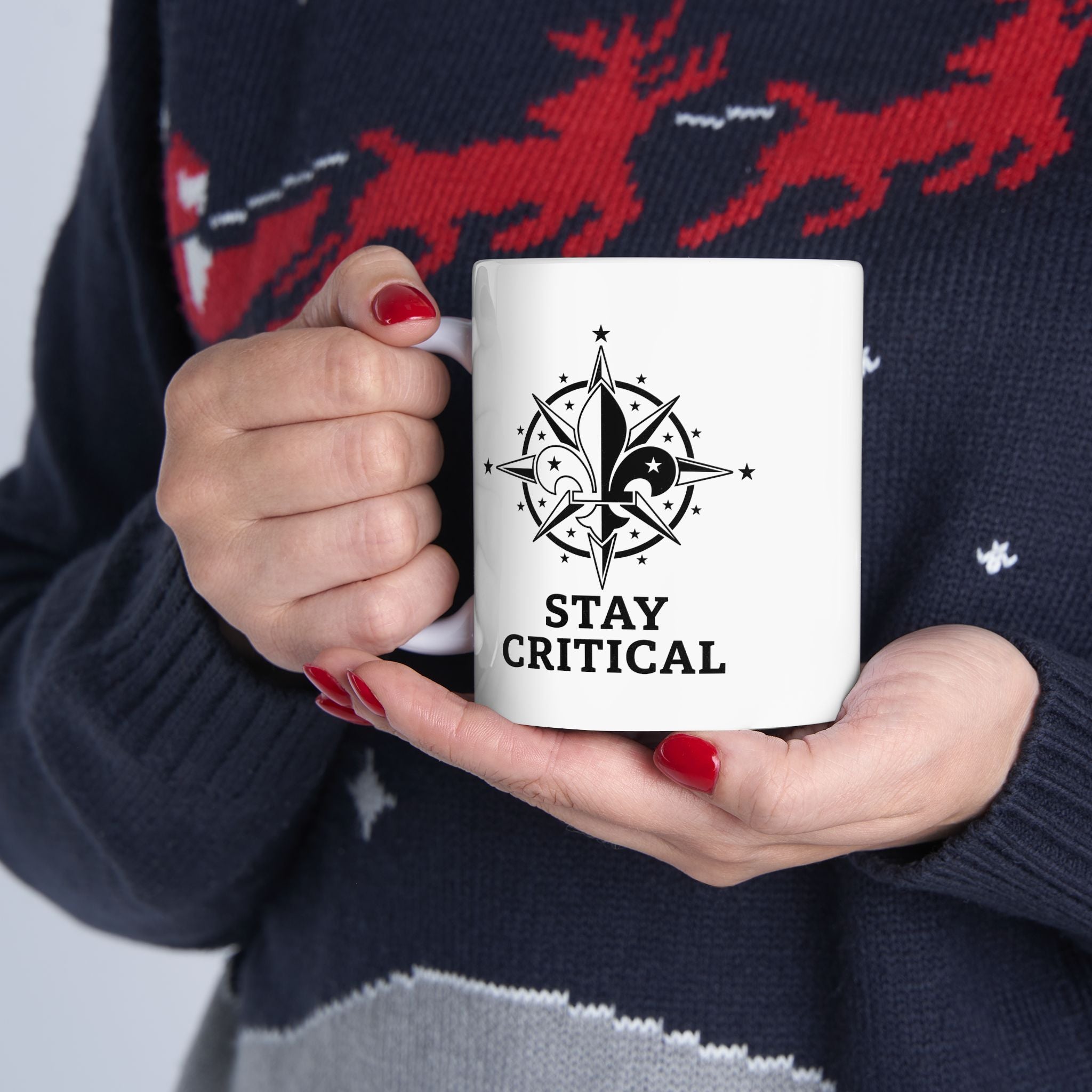 STAY CRITICAL | Ceramic Mug, (11oz, 15oz)