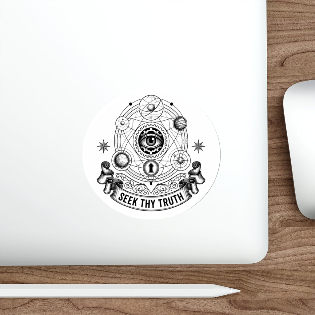 SEEK THY TRUTH (White) | Die-Cut Stickers